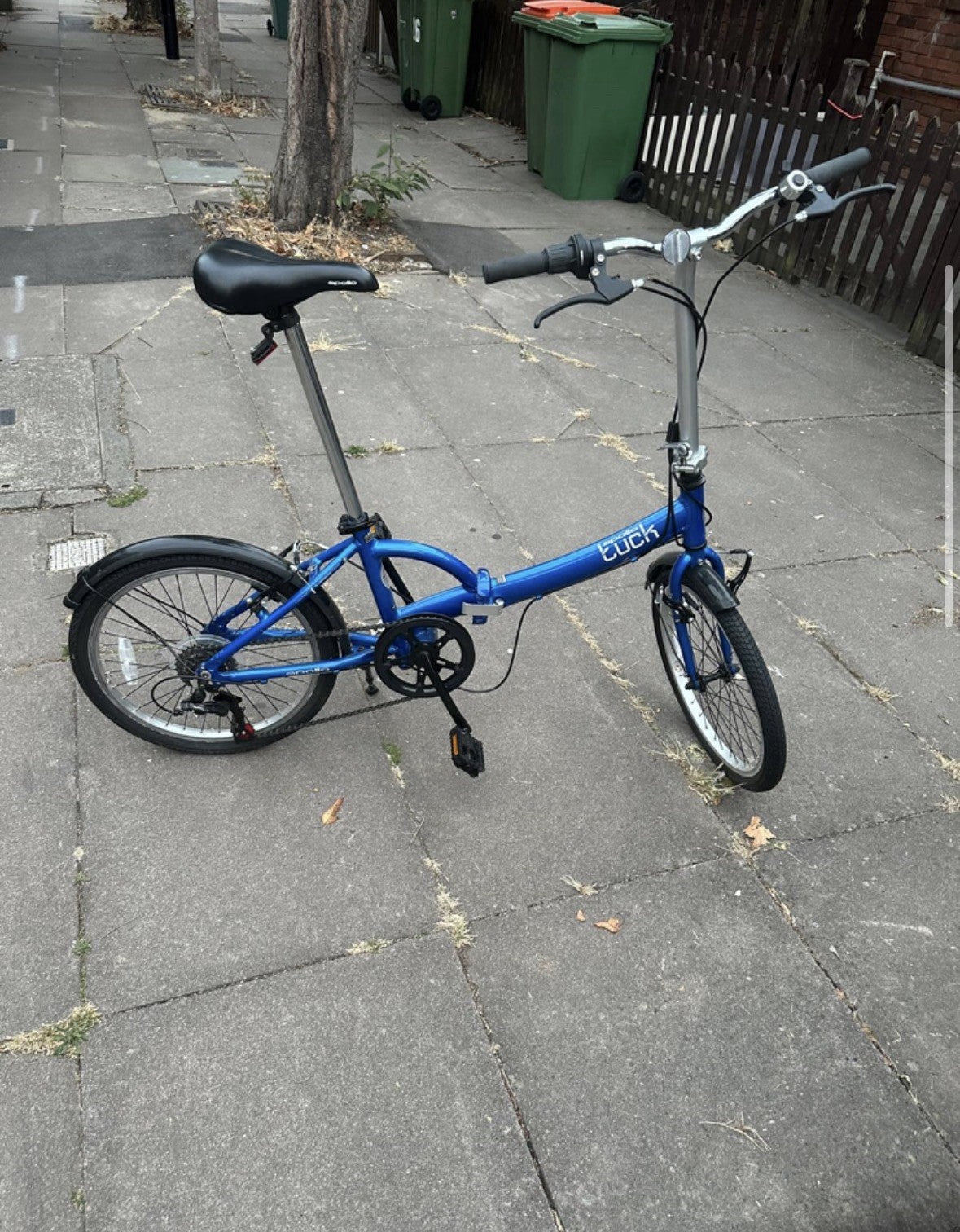 Apollo Tuck Folding Bike Blue 20" Wheel 6 Speed Folding Bicycle Commuter Adult