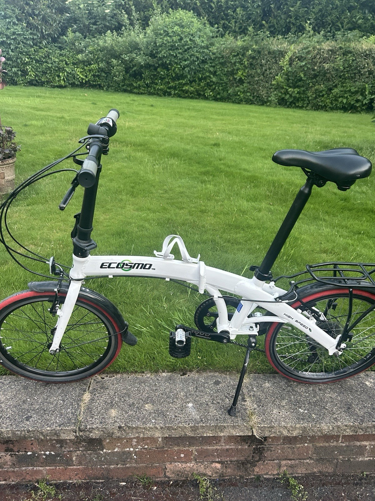 Ecosmo 20AF09W Lightweight Alloy Folding City Bicycle 20" 12kg - White