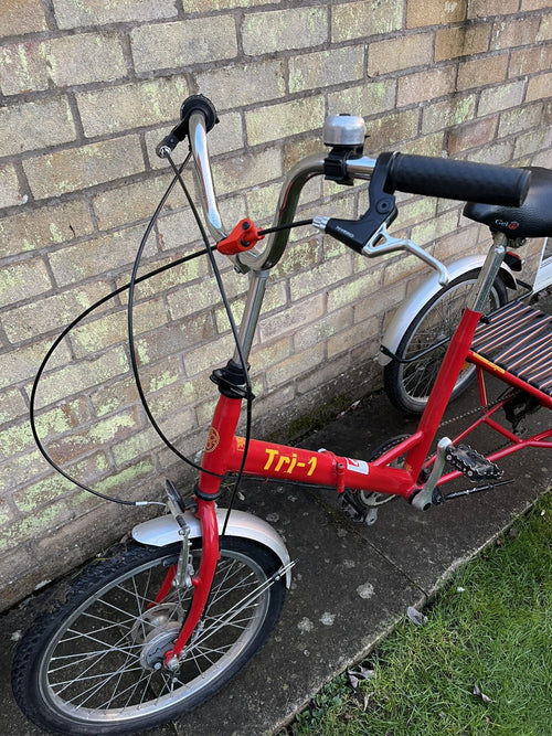Adult Folding Pashley  Tricycle Tri-1 Red 17" frame, good condition