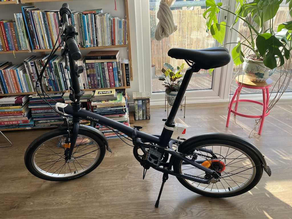Oxylane 500 Folding Bike - Blue