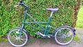 Moulton Folding Bike 20in 5-Speed Green Flat Bar Mudguards Kickstand