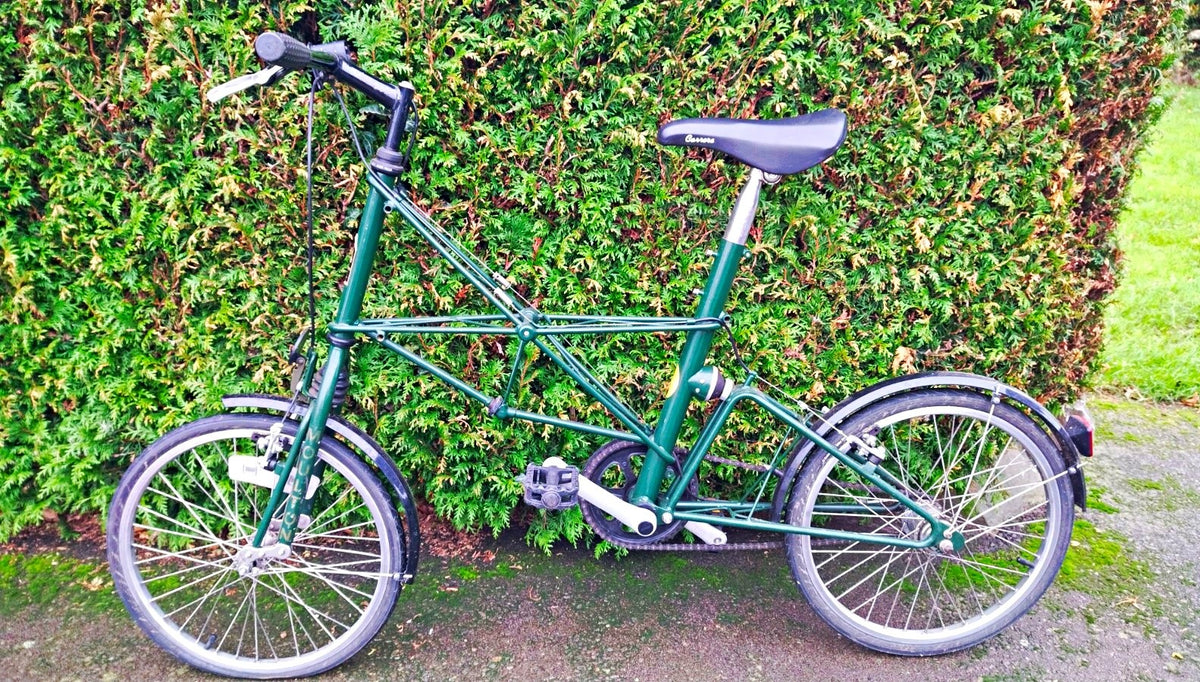 Moulton Folding Bike 20in 5-Speed Green Flat Bar Mudguards Kickstand