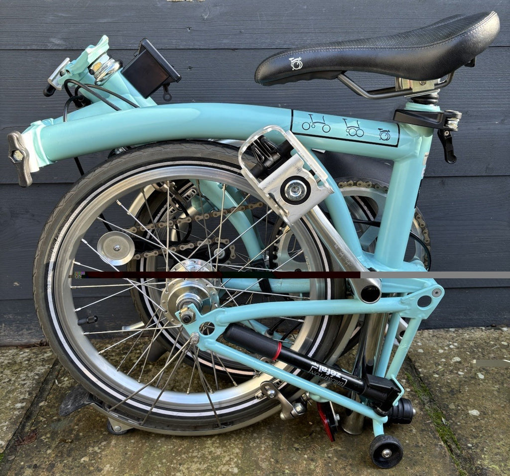 Brompton M3L folding bike C Line Equivalent in Turkish Green - Hardly Used