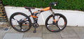 Used EuroBike G7 MTB Folder 17" Frame 26" Wheels Full Sus Black/Red Folding Bike