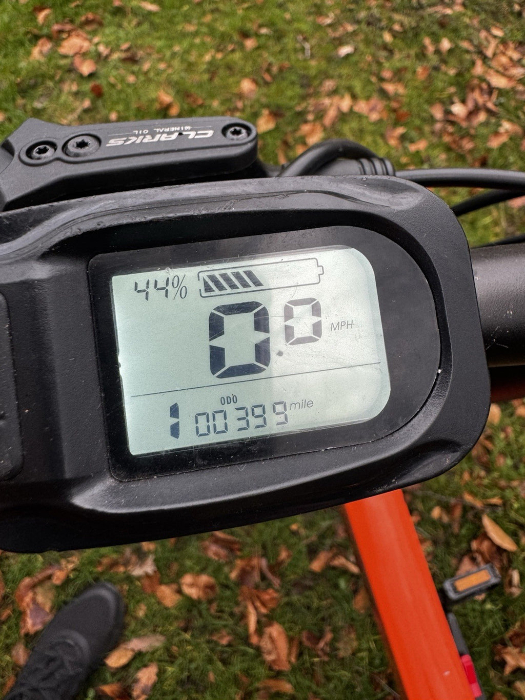 MiRider One Folding Electric Bikes Orange And White Pair.