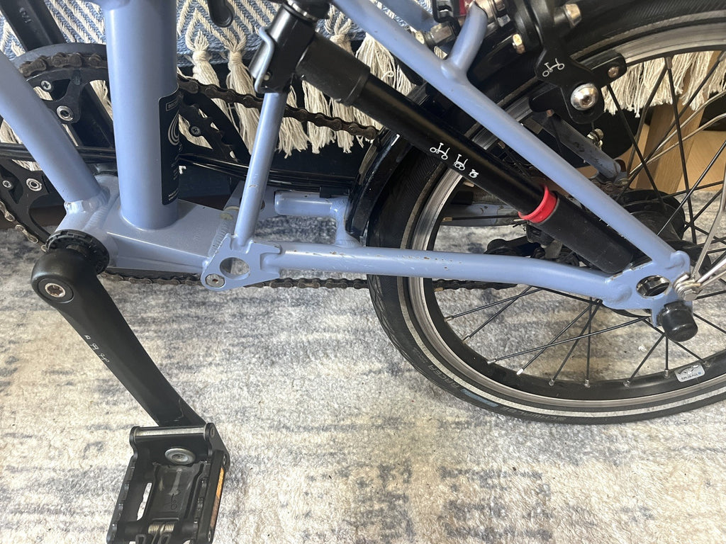 Brompton C Line Explore Mid Handlebar Folding Bike - Cloud Blue M Handlebar 2023