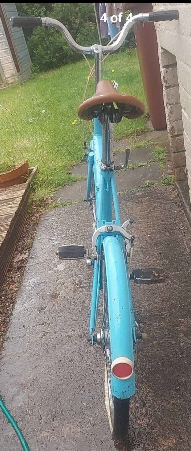 Blue Foldable Vintage Pedal Bicycle