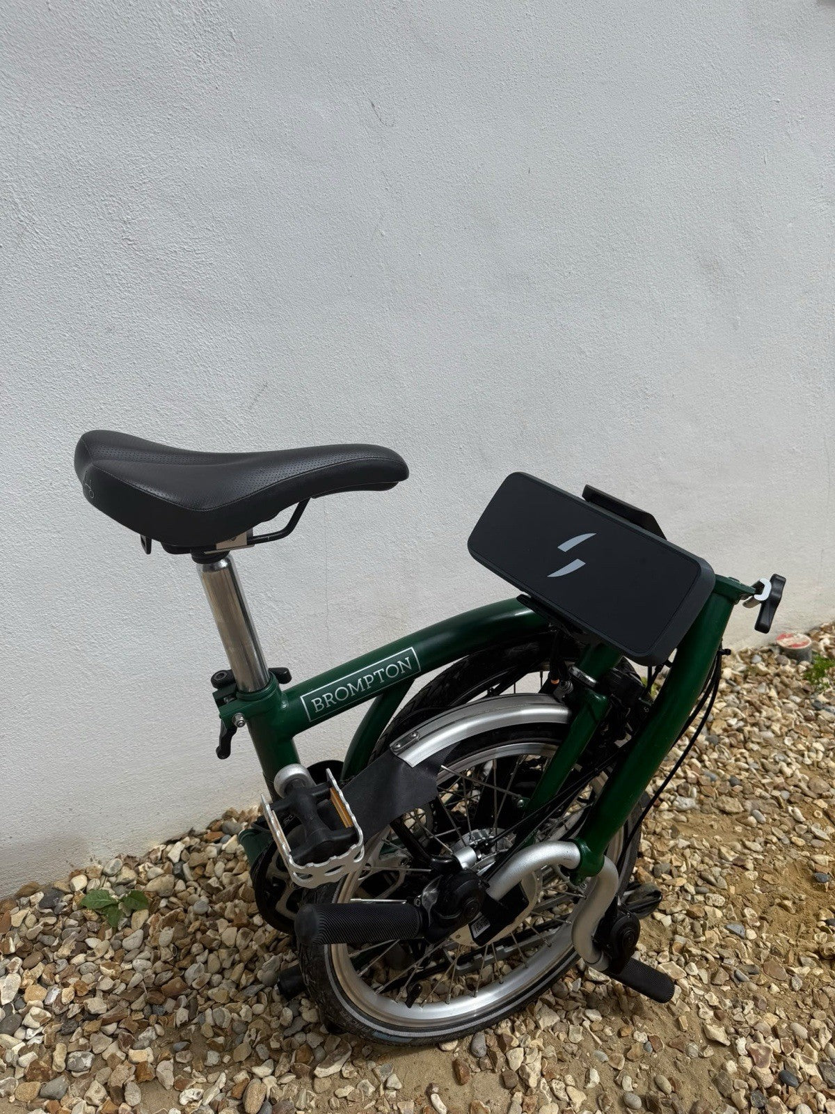 2018 Brompton M6R 6-speed in Racing Green, Swytch added
