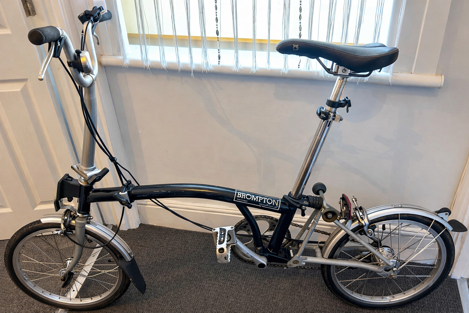 Brompton M3L Silver Black folding bike