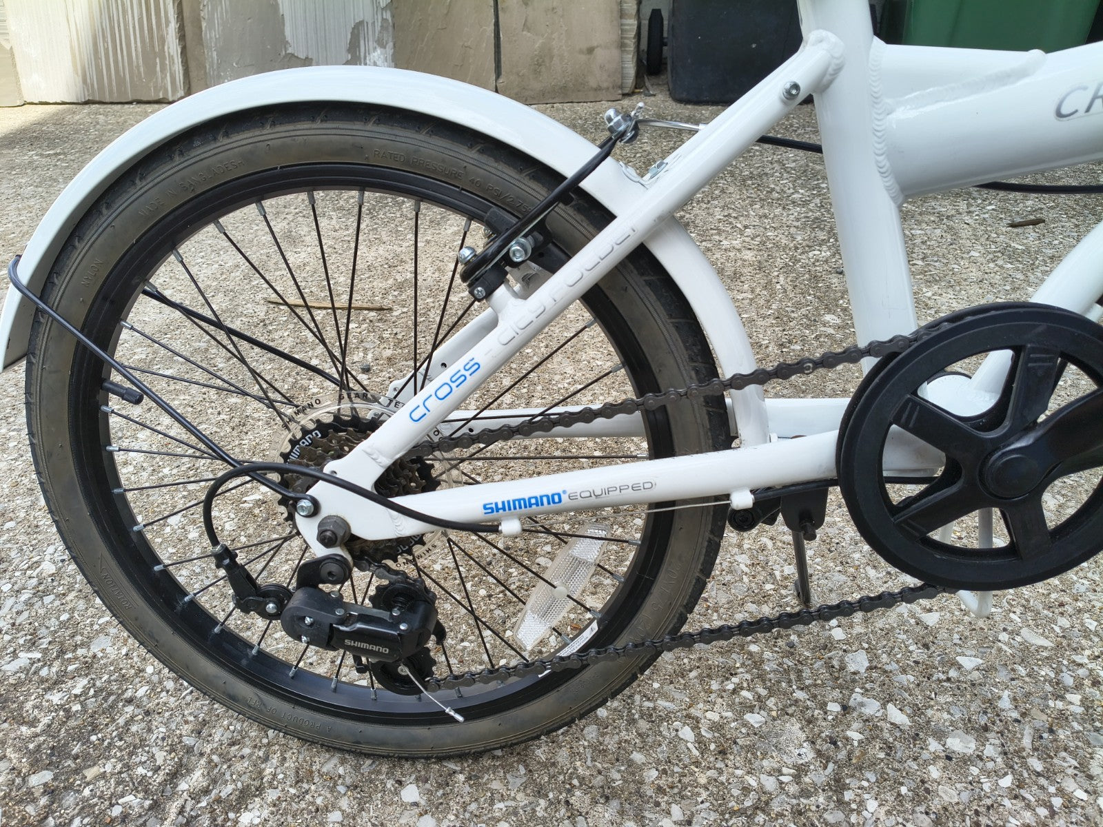 Cross CRF300 Folding Bike White, 20-inch Wheels