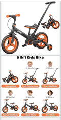 JMMD 6-in-1 Toddler Bike for 18MONTHS-5YEARS Convertible and Foldable Bike
