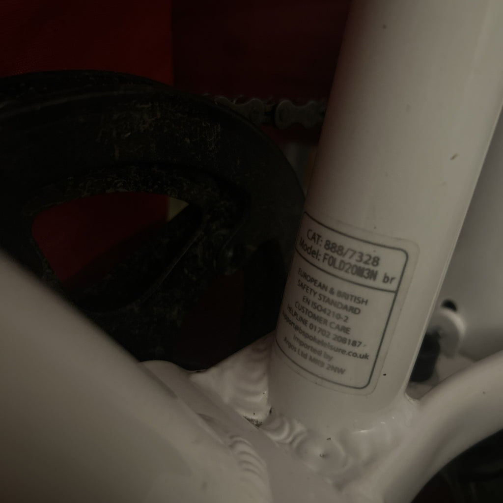 Cross CRF300 alloy folding bike 20in white colour