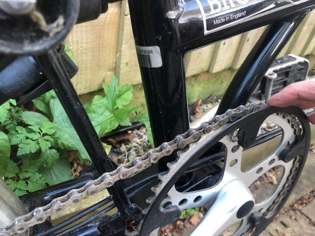 Brompton Black 3 speed folding bike with rear rack and P type handle bars