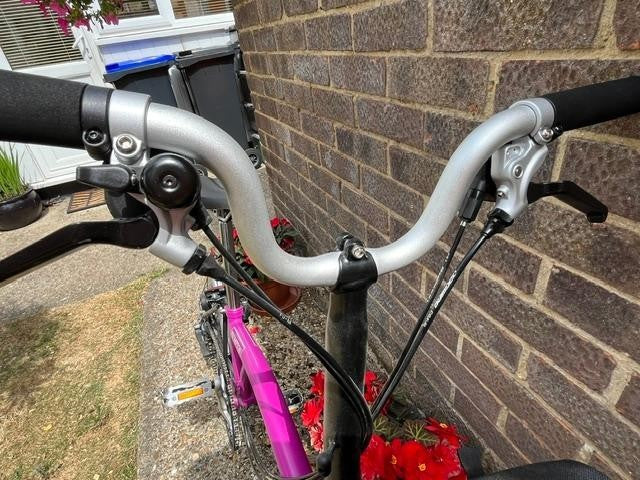 Hot Pink Vintage Brompton Folding Bike with Carry Bag on wheels Excellent