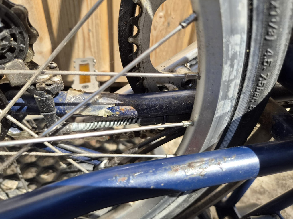Brompton 16in Folding Bike Blue with Silver Mudguards Headlight Rear Light