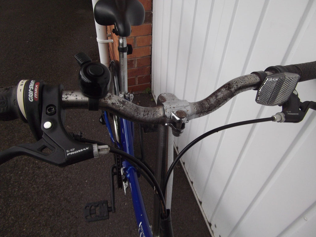 Apollo Tuck Folding Bike 20in Blue 6-Speed V-Brake Kickstand