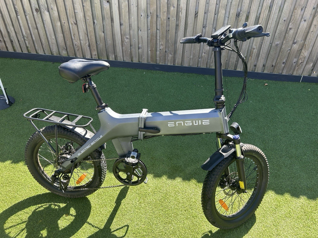 ENGUIE Model Hybrid/Electric Fold Up City Bike. Used Good Condition Grey Frame