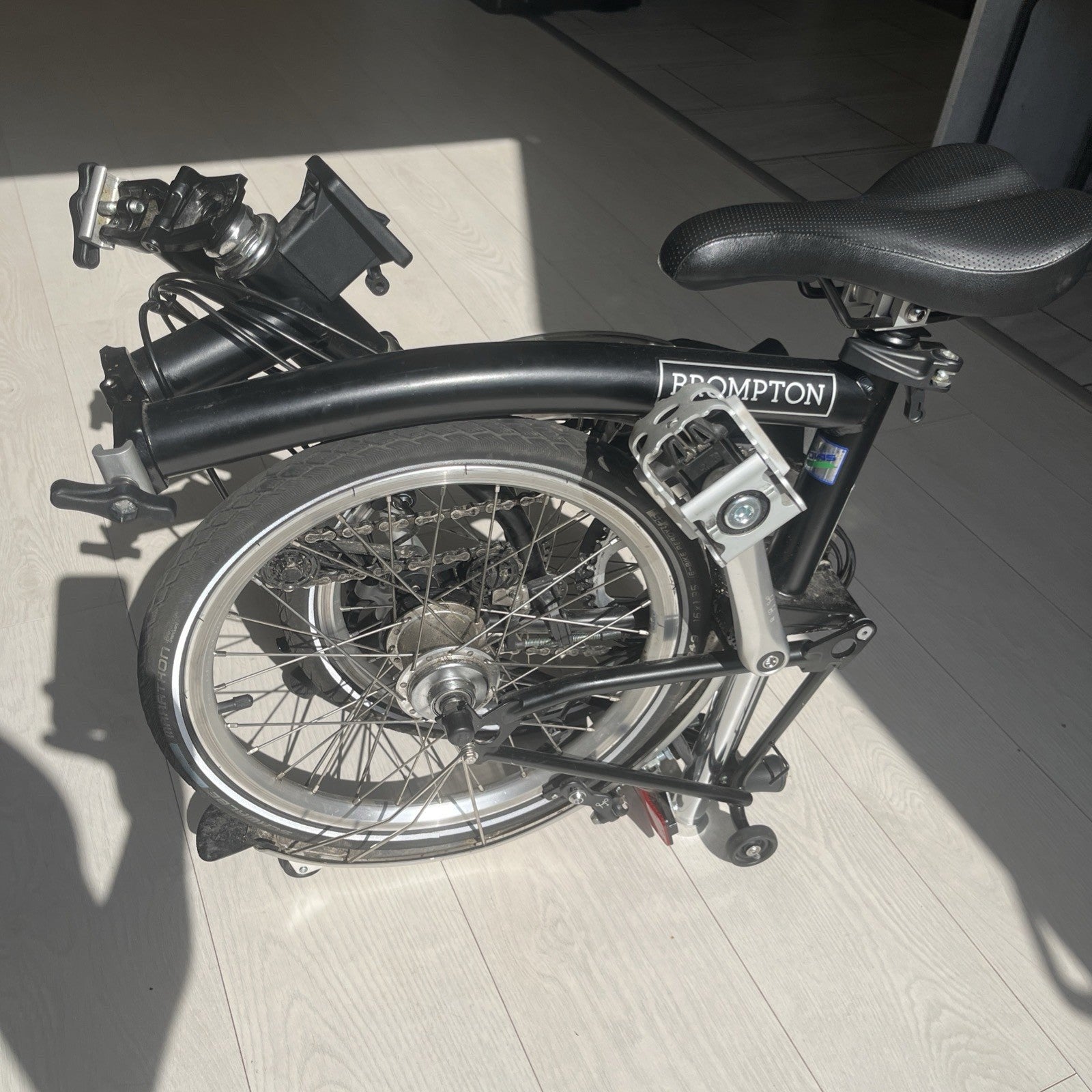 Brompton Folding Bike 16 in Wheels Black/Silver with Mudguards & Reflectors
