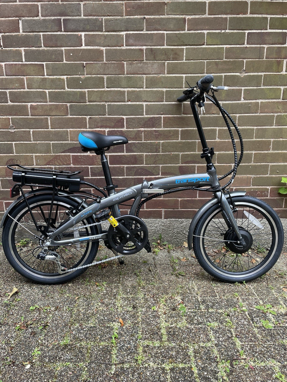 Apollo Transport Folding Bike 20in 250W 7 Speed Grey