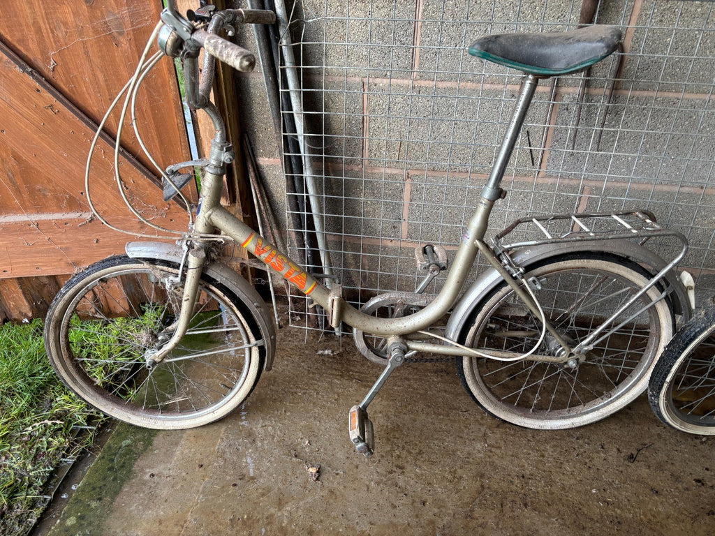 2 Vintage Folding Bikes Vista and Hercules