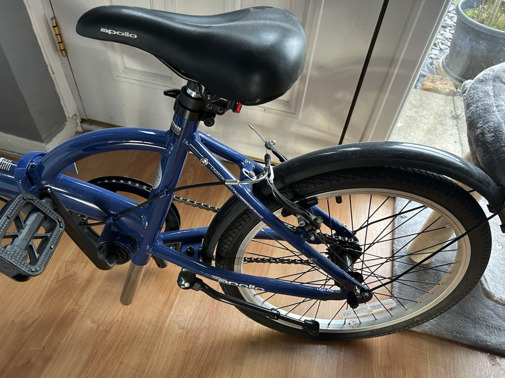 Apollo Tuck 20'' Lightweight Folding Bike Single Speed Blue