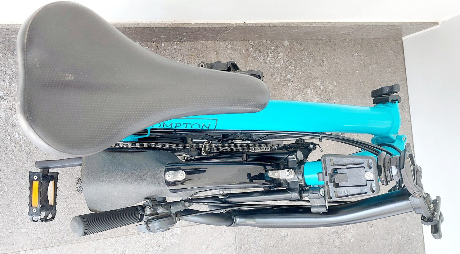Turquoise Blue 2017 M6L 6-speed Brompton Black Edition + Ortlieb Bag + Toolkit