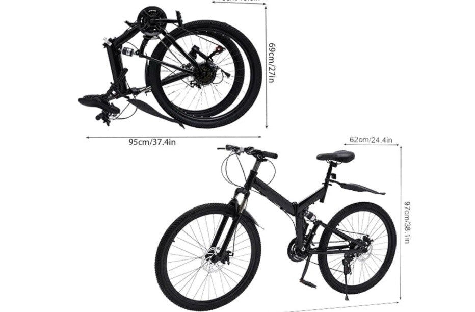 26-inch Folding Mountain Bike 21-Speed, Suspension, Foldable ( Levkitch ? )  NEW