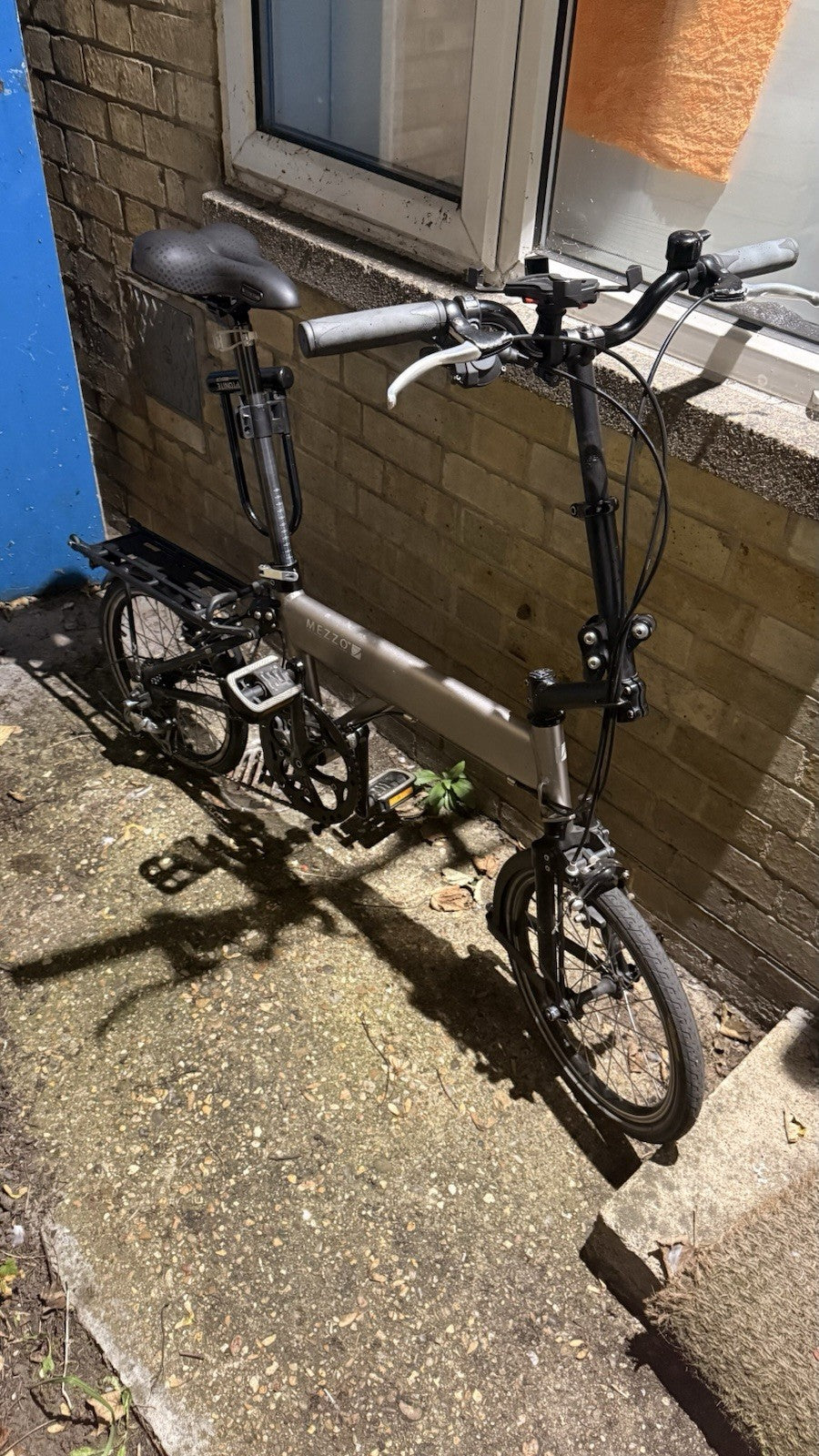 Mezzo Folding Bike like Brompton +Kryptonite D-Lock, ExtraSaddle+Phone Mount