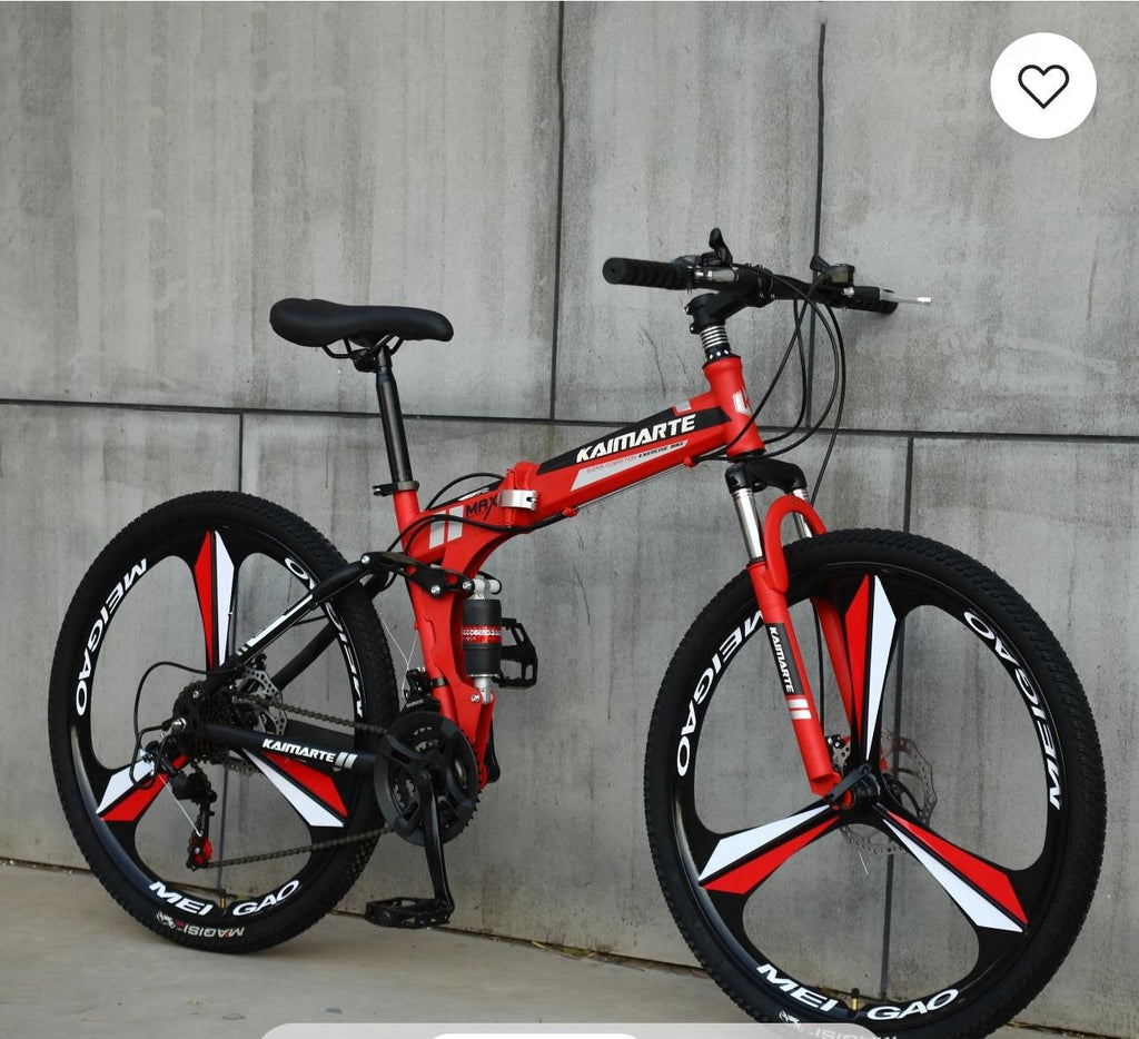 26 Inch Folding Bike, 21 Speed Mountain Bike Adult bicycle Dual Suspension