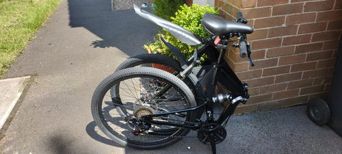 26 inch 21 Speeds Folding Mountain Bicycle - Black