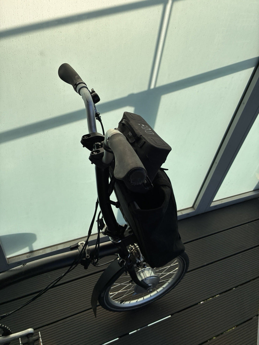 Brompton Aline 2016 single speed electric Bike with Swytch Battery System