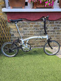 Brompton Folding Bike, Single Speed, S-Type flat  handlebars