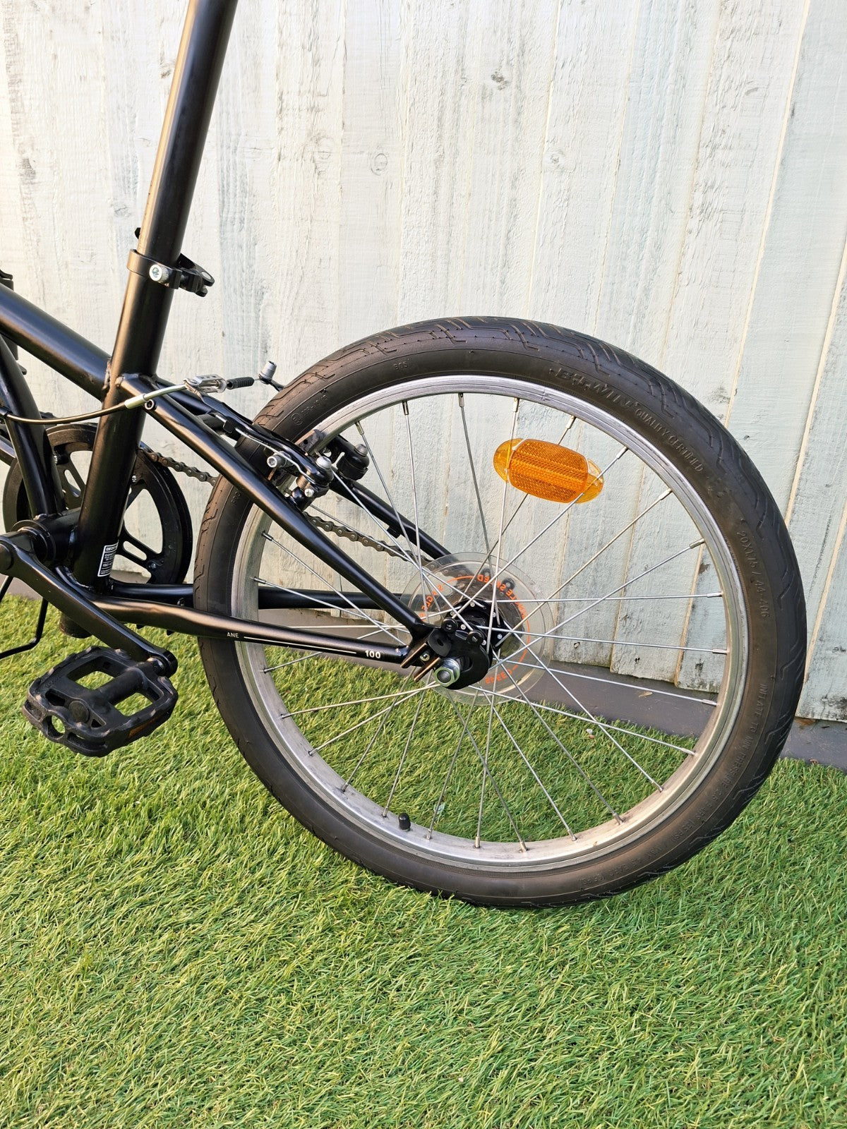 Oxylane 100 Black Folding Bicycle Single Speed
