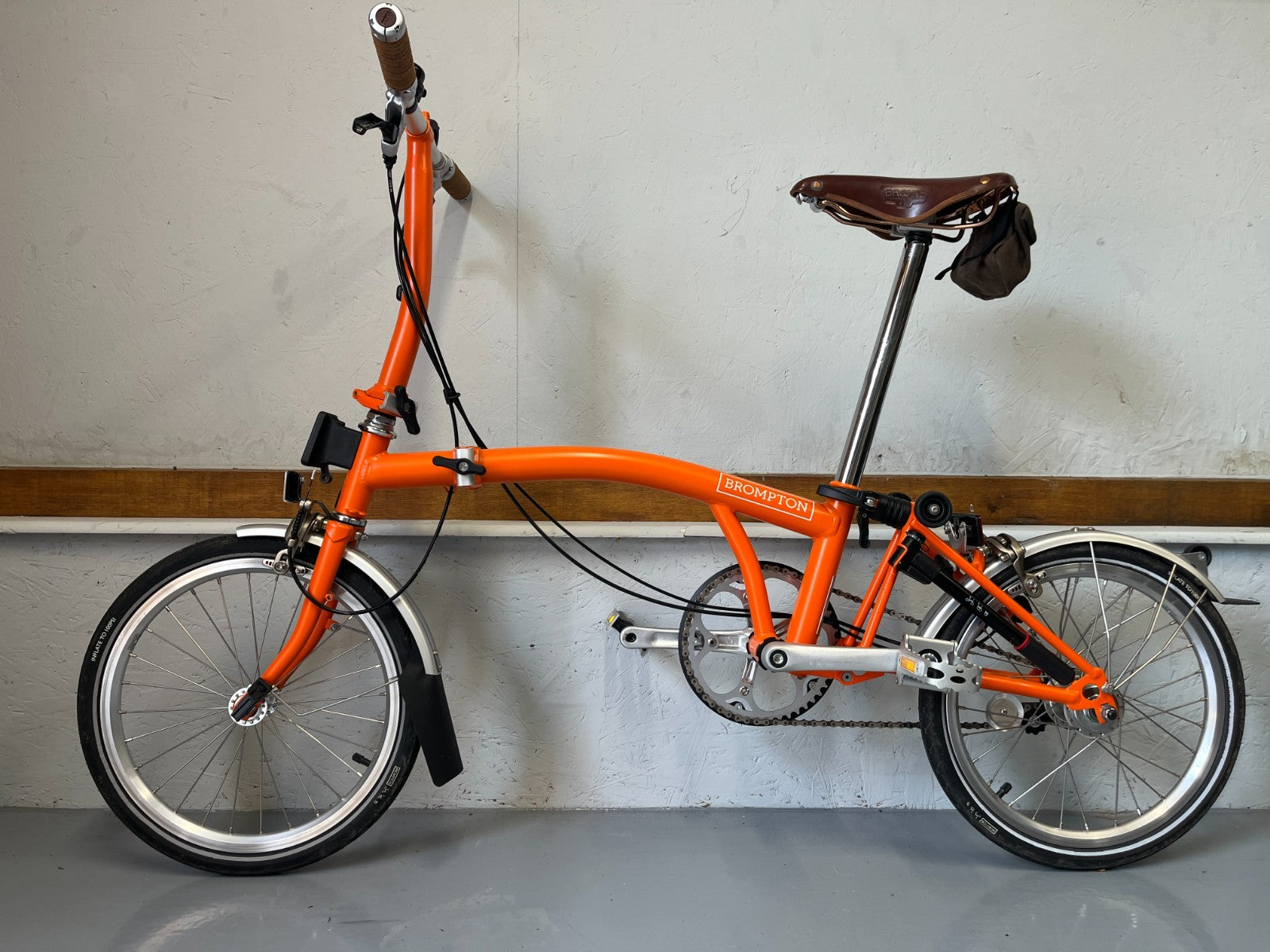 Brompton folding bike 3 speed C Line Orange