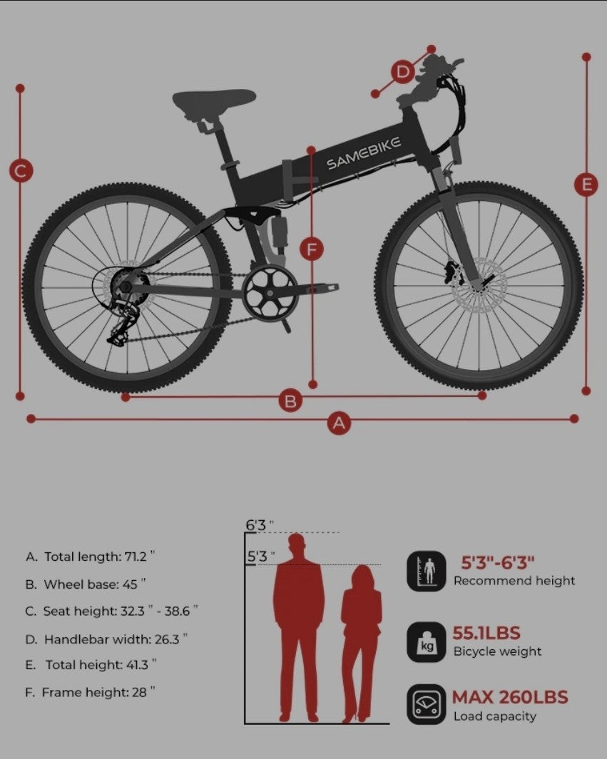 SAMEBIKE LO26-II Mountain Bike Folding