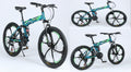24"/26" Folding Mountain Bike – Full Suspension, Disc Brakes, Lightweight Frame