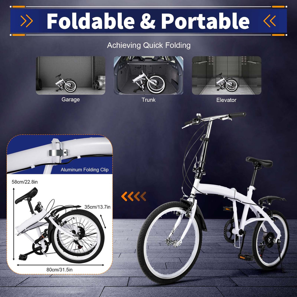 Adult Folding Bikes 20 Inch Folding Mountain Bike 6 Milti Speed Men Bikes MTB
