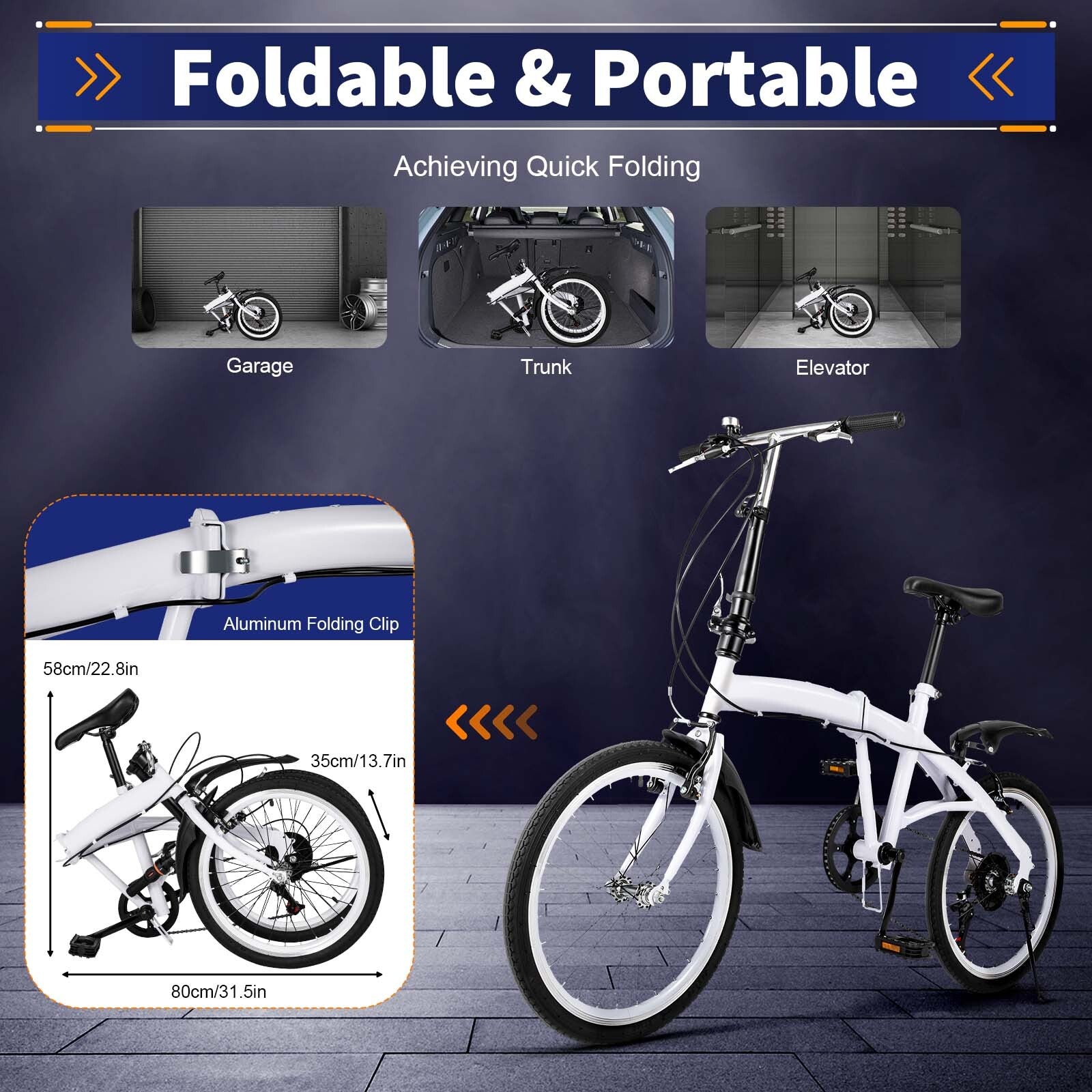Adult Folding Bikes 20 Inch Folding Mountain Bike 6 Milti Speed Men Bikes MTB