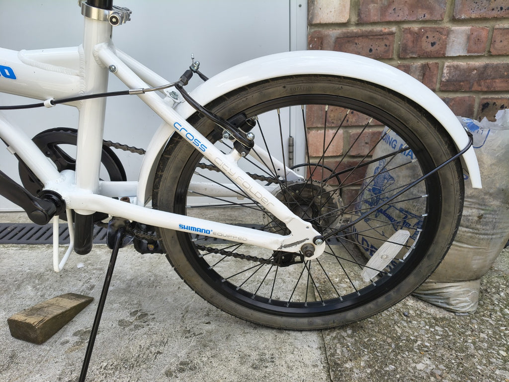 Cross CRF300 Folding Bike White, 20-inch Wheels
