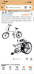 Foldable White Bike