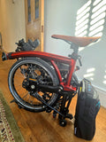 Brompton 2025 C Line Explore Electric Flame Lacquer 6-Speed *with upgrades*