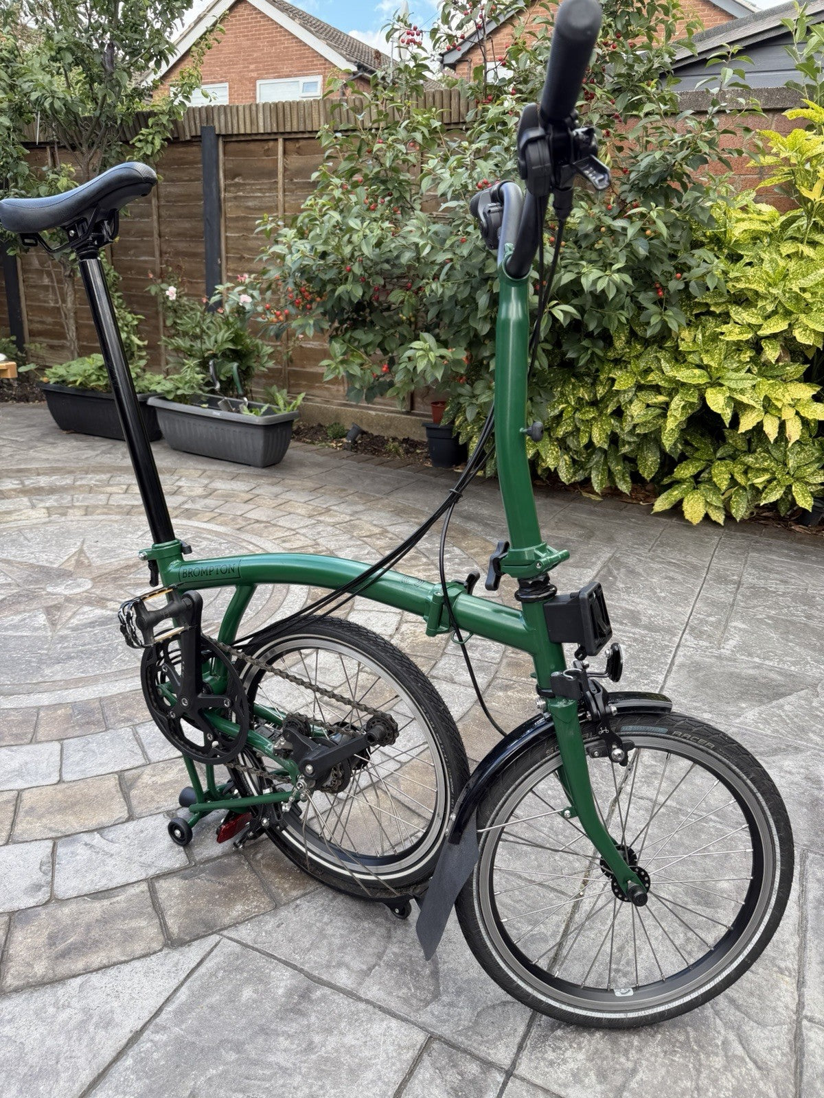 Brompton M6L C Line 6 Speed Folding Bike Green With Original Bag