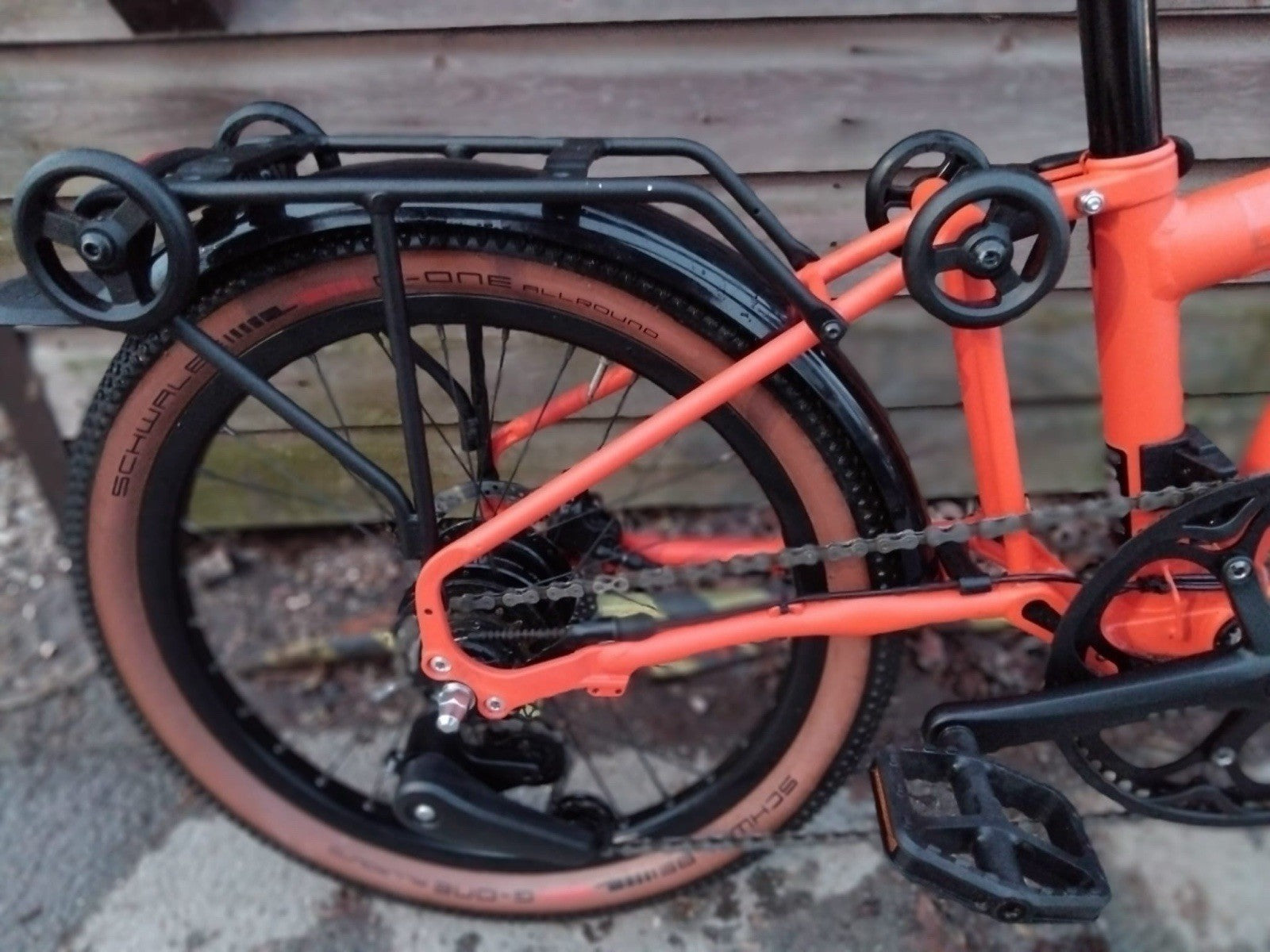 Brompton G Line Folding Bike, large , Adventure Orange, 8 Speed Alfine