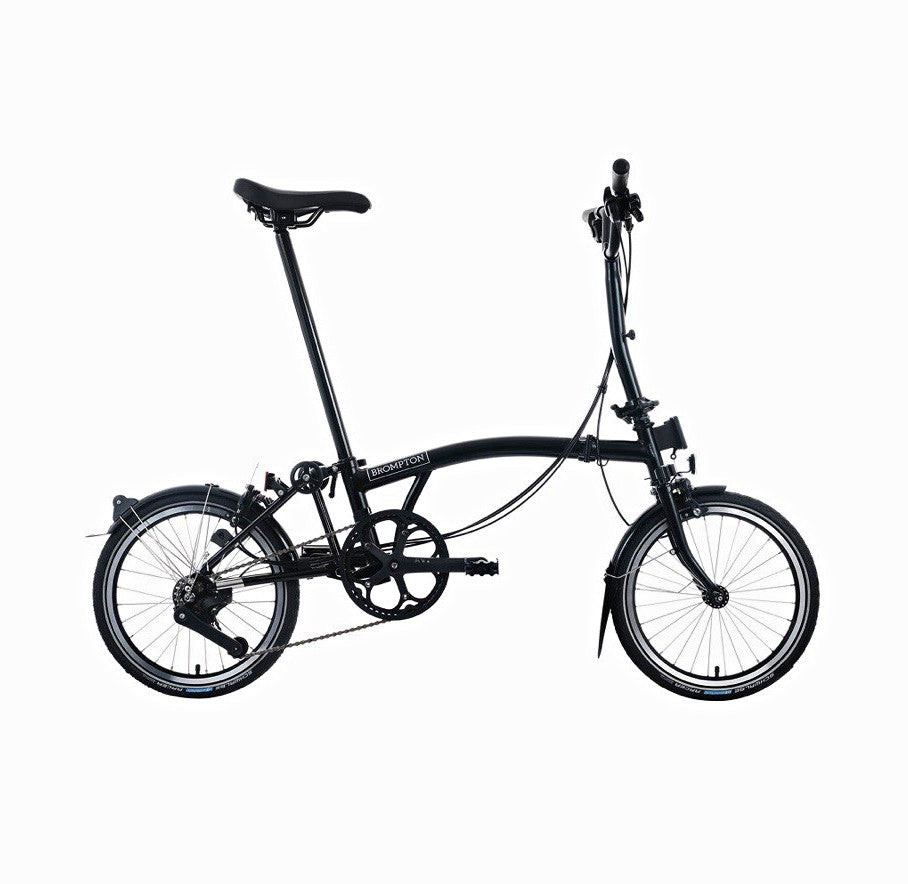 Brompton C Line 4 speed mid handlebars folding bike (black)