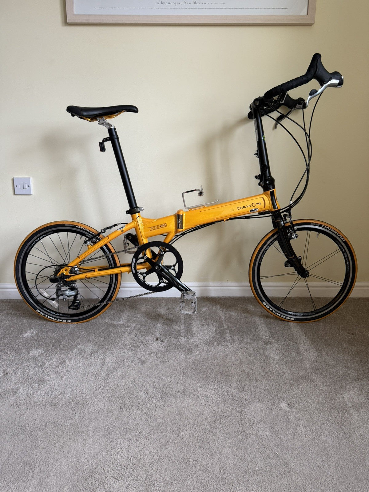 DAHON SPEED PRO TT FOLDING BIKE. HARDLY USED AS SHOWN.