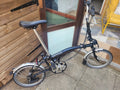 Brompton Folding Bike 16 in Black/Silver Mudguards Unisex Adults Caliper Brake