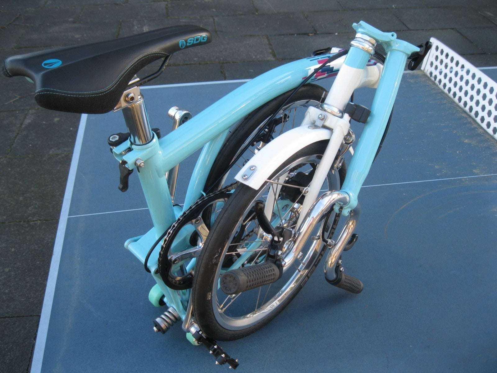 Custom Brompton Folding bike - homage to 1989 Cal look VW Karmann Ghia