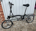BROMPTON M6R-Plus - Black 6-gear Folding Bike with rear rack