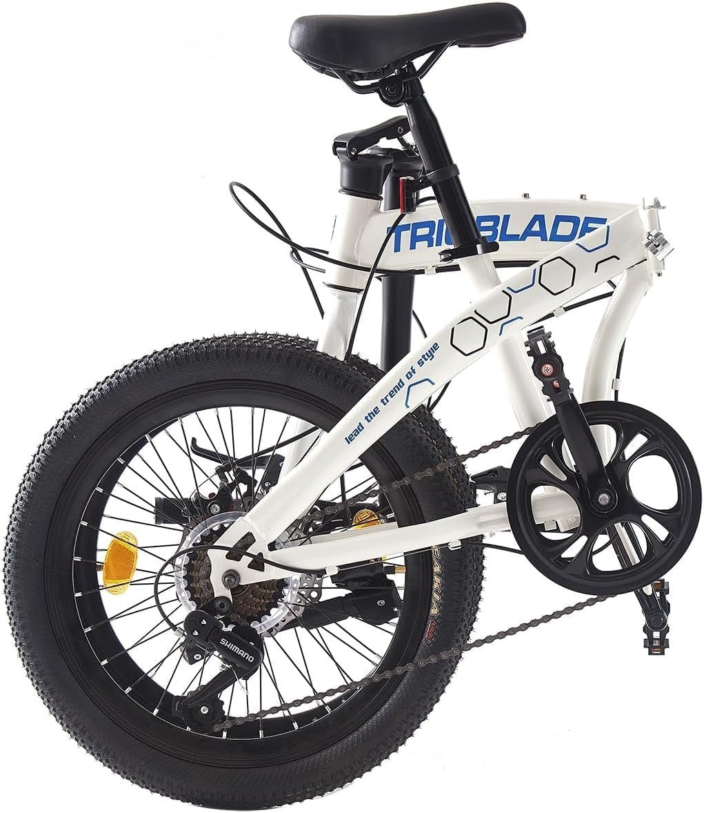 20" Foldable Lightweight Folding Bike 7-Speed Disc Brake Urban Commuter