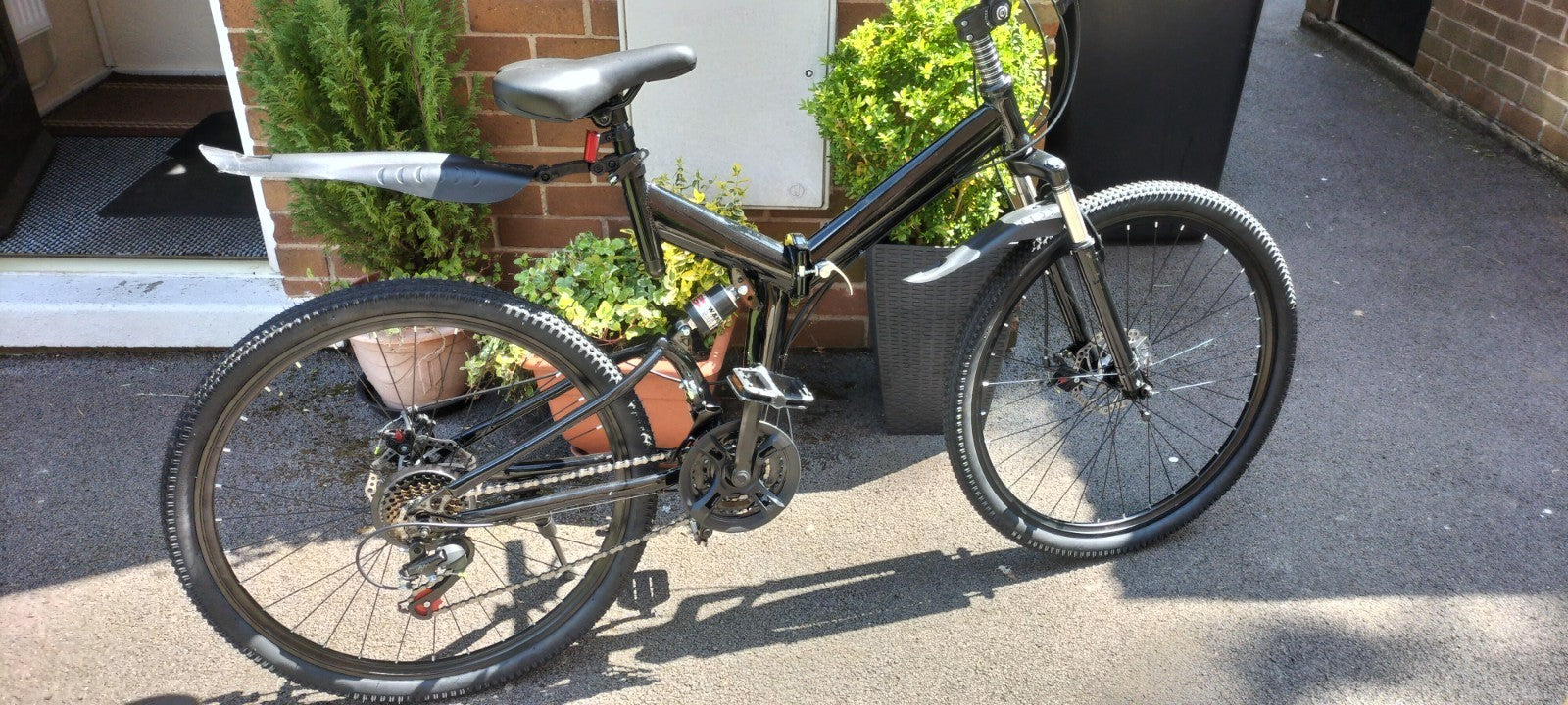 26 inch 21 Speeds Folding Mountain Bicycle - Black